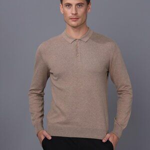 Basics & More Men's Polo Neck Pullover - XL